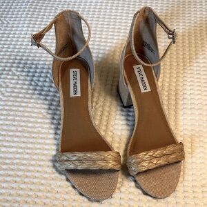 Steve Madden Beige Braided Heels